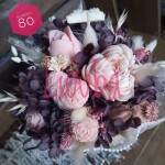 Bouquet de Fleurs de Cire Rose & Violine