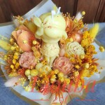 Bouquet de Fleurs de Cire Jaune & Orange